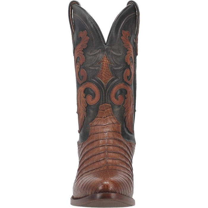 Dan Post Men's Kershaw Full Quill Ostrich Square Toe Boots - Saddle 3 DP4951_7_D  - from alligatorwarehouse.com