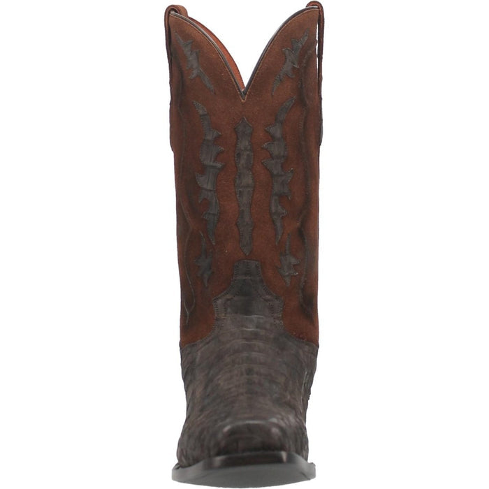 Dan Post Men's Kingsly Genuine Caiman Belly Square Toe Boots - Bay Apache 3 DP4807_7_D  - from alligatorwarehouse.com