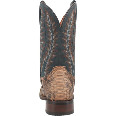 Dan Post Men's Templeton Python Snakeskin Square Toe Boots - Beige 5 DP4183_7_D  - from alligatorwarehouse.com