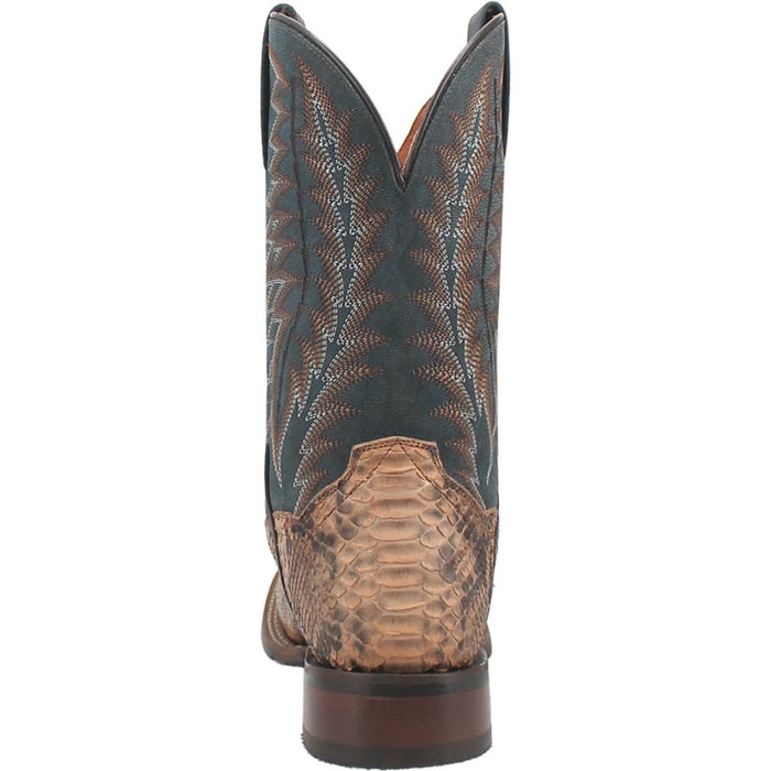 Dan Post Men's Templeton Python Snakeskin Square Toe Boots - Beige 3 DP4183_7_D  - from alligatorwarehouse.com