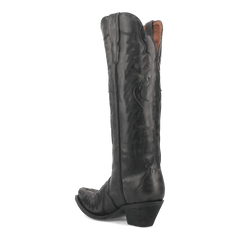 Dan Post Women's Hallie Snip Toe Leather Tall Boots - Black