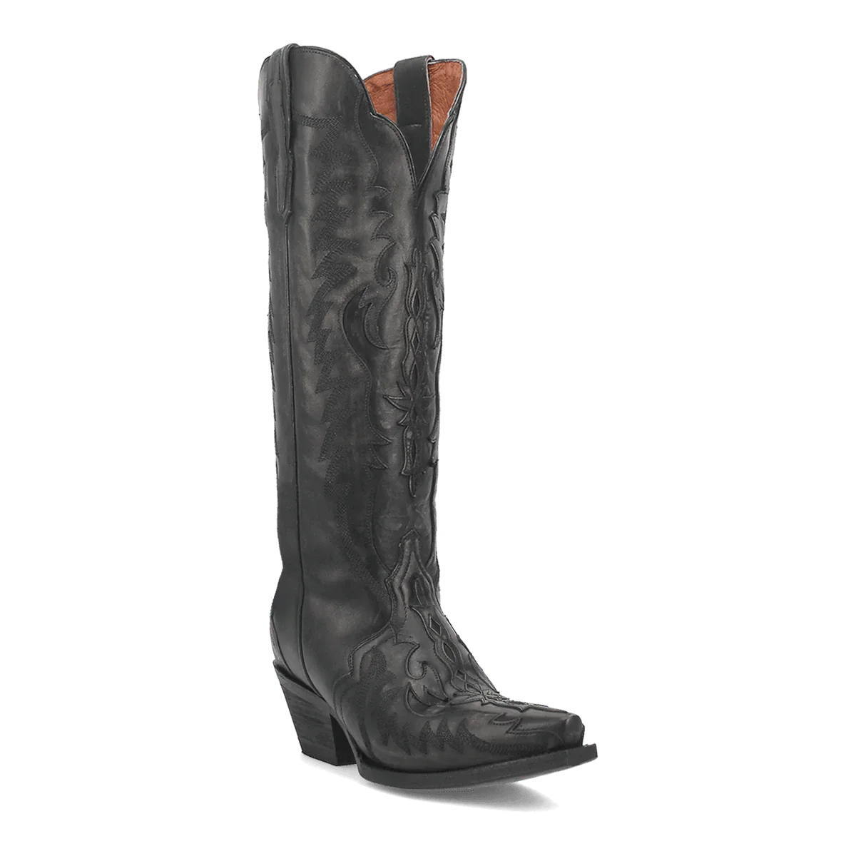 Dan Post Women's Hallie Snip Toe Leather Tall Boots - Black 1 DP4027_6_M  - from alligatorwarehouse.com