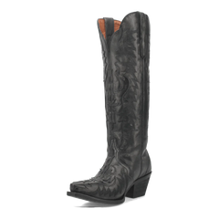 Dan Post Women's Hallie Snip Toe Leather Tall Boots - Black
