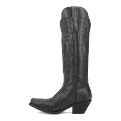 Dan Post Women's Hallie Snip Toe Leather Tall Boots - Black