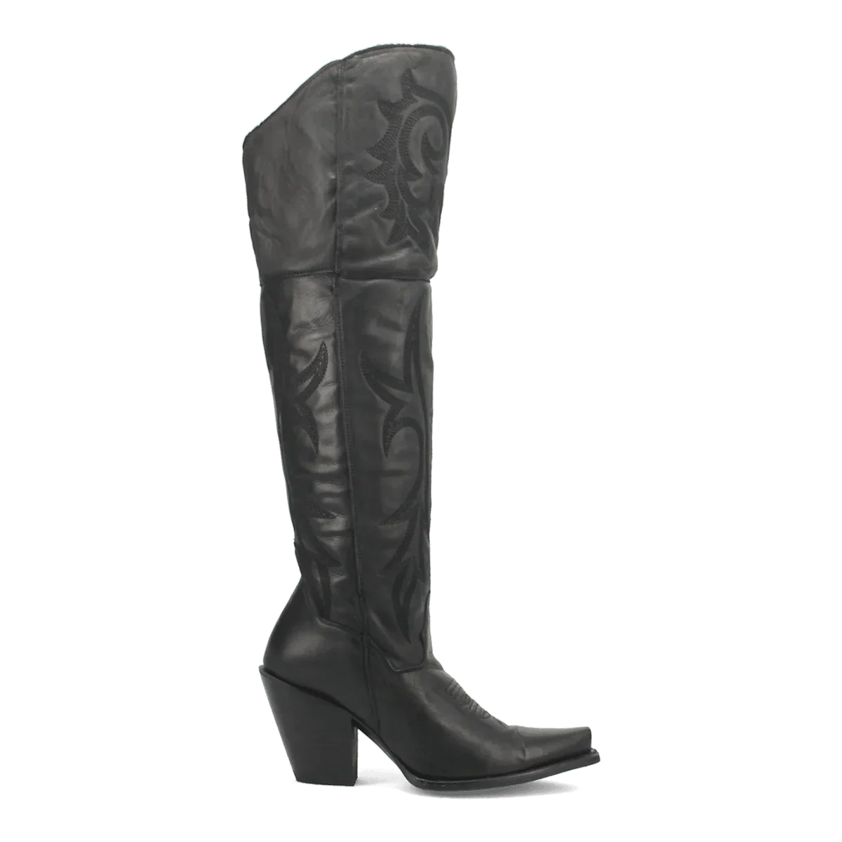 Dan Post Women's Jilted Snip Toe Leather Tall Boots - Black 2 DP3789_6_M  - from alligatorwarehouse.com