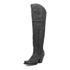 Dan Post Women's Jilted Snip Toe Leather Tall Boots - Black