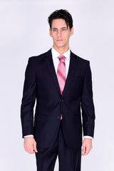 Mantoni Suit - Wool Suit - Business Suit Navy Blue