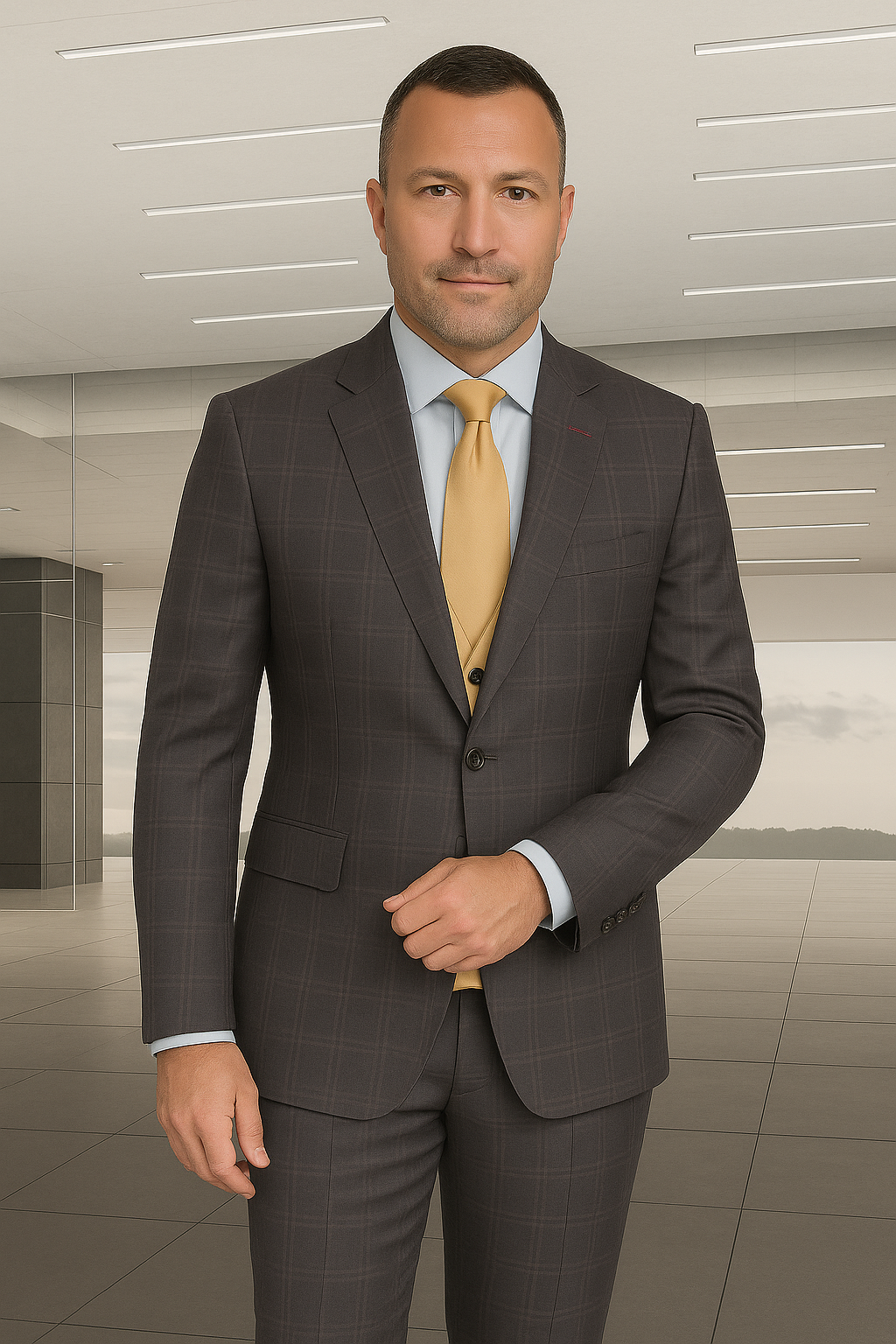 Wool Suit - Italian Made Business Suit by Statement Men's 3 Piece 100% Wool Modern Fit Suit - Bold Scoop Vest 1 ZILO-4_Eggplant_42S  - from alligatorwarehouse.com