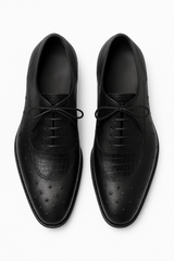 Mens Mezlan Getty Ostrich Wingtip Dress Shoe in Cognac