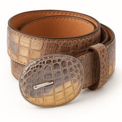 Men's Wild West Caiman Belly Skin Cowboy Belt 2C118249