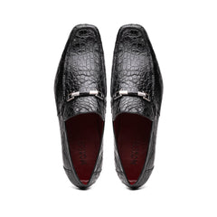 Marco Di Milano Fabro Caiman Black  Bit Loafers