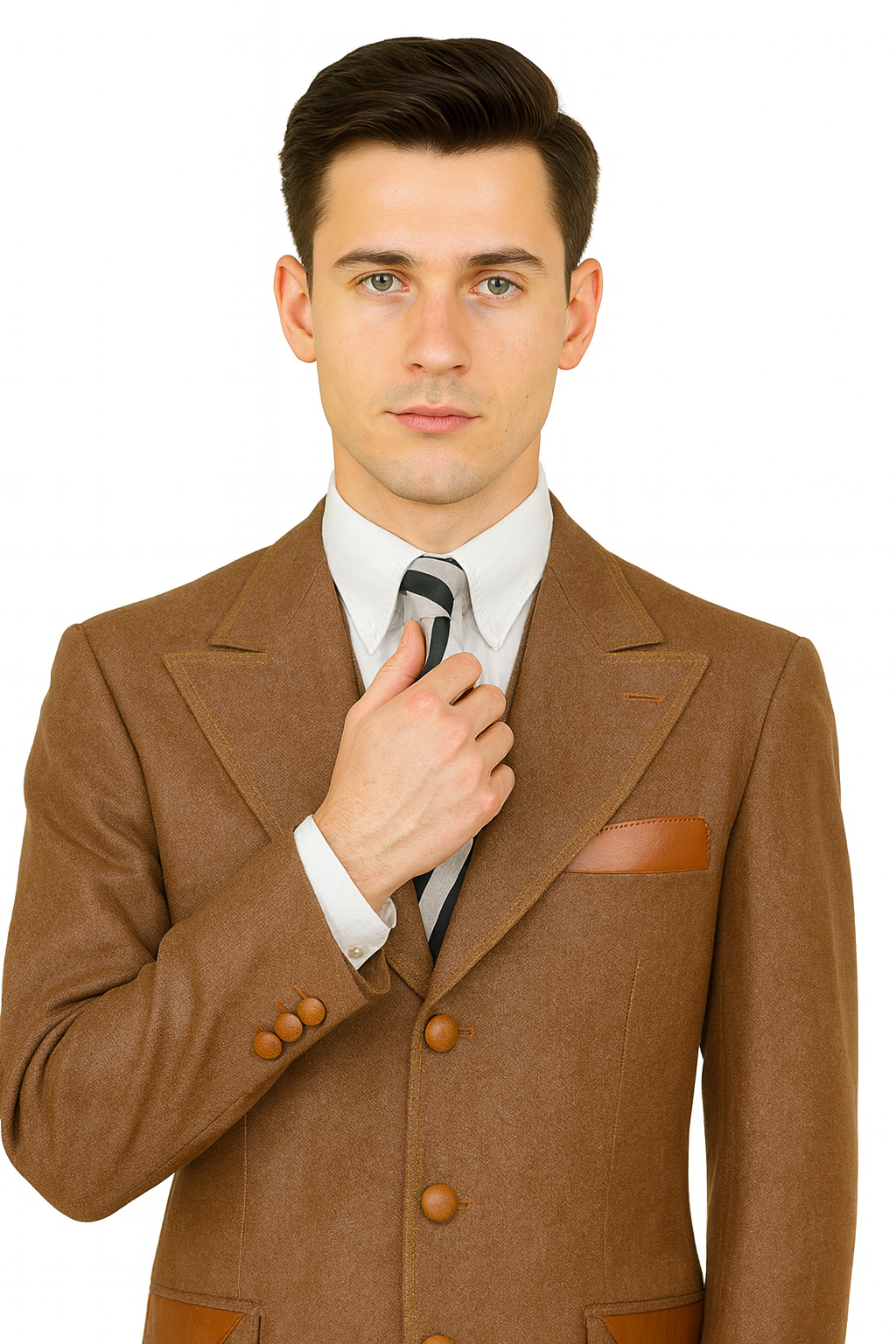 Denim Suit - Cotton Fabric Vested Suit - 3 Pieces Suit - Vested Fancy Suit 7 WV-7632  - from alligatorwarehouse.com