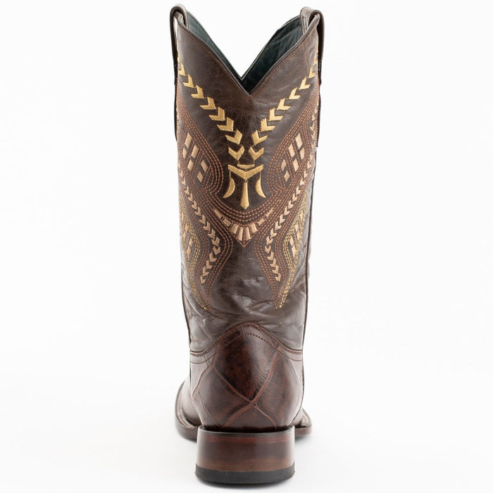 Ferrini Jesse Men's Print Alligator Boots Handcrafted Chocolate 5   - from alligatorwarehouse.com