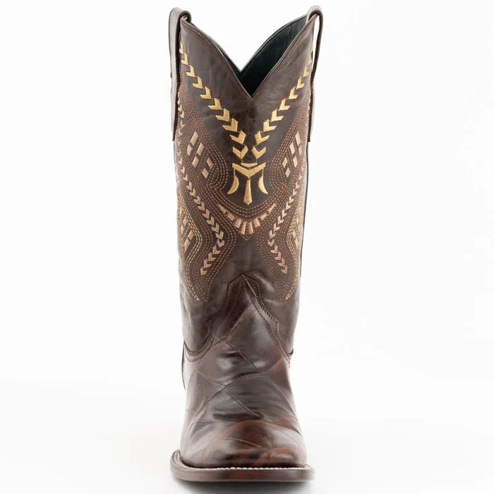 Ferrini Jesse Men's Print Alligator Boots Handcrafted Chocolate 4359309 5 43593-09-085-D  - from alligatorwarehouse.com