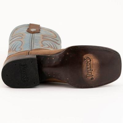 Ferrini Men's Hunter Square Toe Boots Handcrafted - Brown 4   - from alligatorwarehouse.com