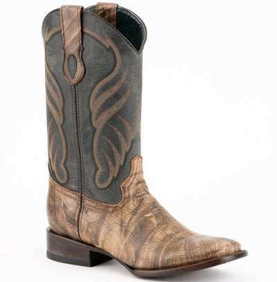Ferrini Men's Hunter Square Toe Boots Handcrafted - Oak 1   - from alligatorwarehouse.com