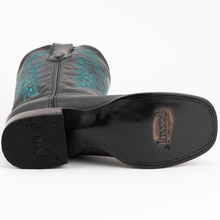 Ferrini Men's Blaze Leather Square Toe Boots Handcrafted - Black Ferrini Men's Blaze Leather Square Toe Boots Handcrafted - Black