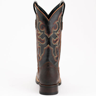 Ferrini Men's Blaze Leather Square Toe Boots Handcrafted - Chocolate 6   - from alligatorwarehouse.com