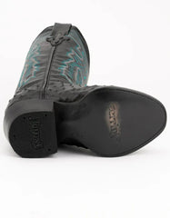 Ferrini Men's Colt Full Quill Ostrich Boots Handcrafted - Black