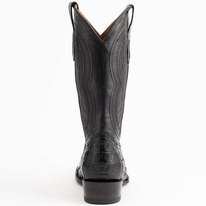 Ferrini Men's Dakota Belly Caiman Western Boots - Square Toe Handcrafted Black Ferrini Men's Dakota Belly Caiman Western Boots - Square Toe Handcrafted Black