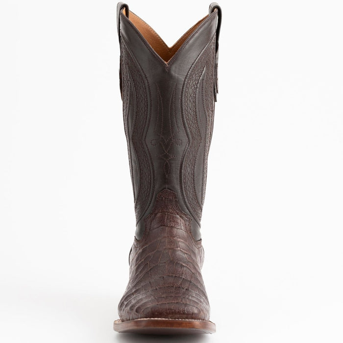Ferrini Men's Dakota Belly Caiman Western Boots - Square Toe Handcrafted Chocolate Ferrini Men's Dakota Belly Caiman Western Boots - Square Toe Handcrafted Chocolate