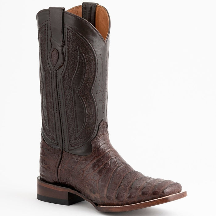 Ferrini Men's Dakota Belly Caiman Western Boots - Square Toe Handcrafted Chocolate Ferrini Men's Dakota Belly Caiman Western Boots - Square Toe Handcrafted Chocolate