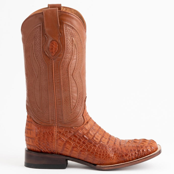 Ferrini Men's Dakota Hornback Caiman Boots - Square Toe Handcrafted Cognac Ferrini Men's Dakota Hornback Caiman Boots - Square Toe Handcrafted Cognac