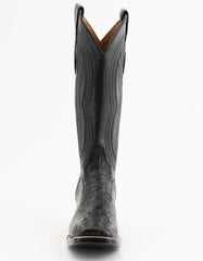 Ferrini Men's Dakota Hornback Caiman Western Boots - Square Toe Handcrafted Black