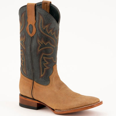 Ferrini Men's Kingston Leather Square Toe Boots Handcrafted - Antique Saddle 1   - from alligatorwarehouse.com