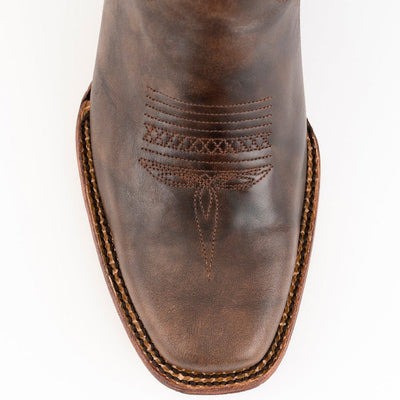 Ferrini Men's Santa Fe Leather Boots Handcrafted - Chocolate 2   - from alligatorwarehouse.com