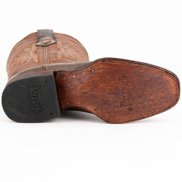 Ferrini Men's Santa Fe Leather Boots Handcrafted - Chocolate Ferrini Men's Santa Fe Leather Boots Handcrafted - Chocolate