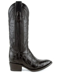Ferrini Men's Stallion Alligator Belly Boots French Toe Handcrafted Black 1074104