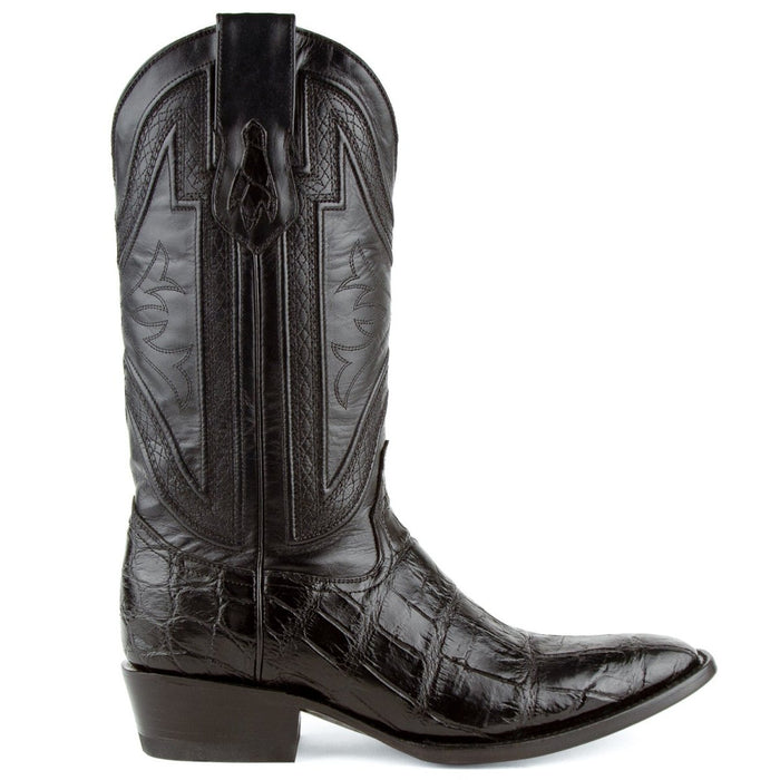 Ferrini Jesse Men's Print Alligator Boots Handcrafted Black 3   - from alligatorwarehouse.com