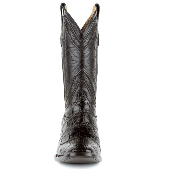 Ferrini Jesse Men's Print Alligator Boots Handcrafted Black 4   - from alligatorwarehouse.com