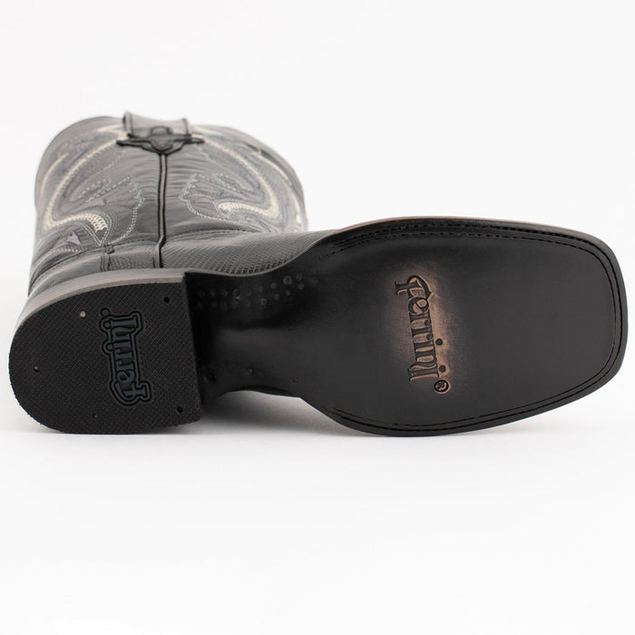 Ferrini Men's Taylor Lizard Square Toe Handcrafted - Black Ferrini Men's Taylor Lizard Square Toe Handcrafted - Black