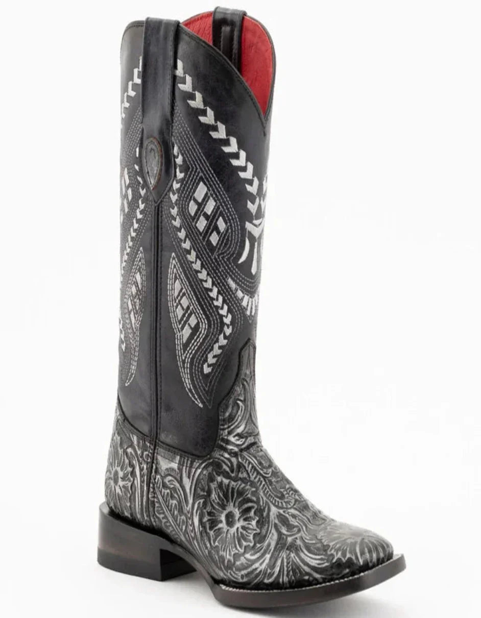 Ferrini Women's Cleopatra Square Toe Boots Handcrafted - Silver 3 83893-34-065-B  - from alligatorwarehouse.com