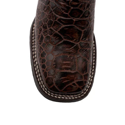 Ferrini Women's Kai Square Toe Boots Turtle Print - Chocolate 9259309 2 92593-09-060-B  - from alligatorwarehouse.com