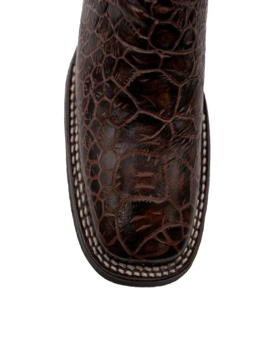 Ferrini Women's Kai Square Toe Boots Turtle Print - Chocolate 2 92593-09-060-B  - from alligatorwarehouse.com