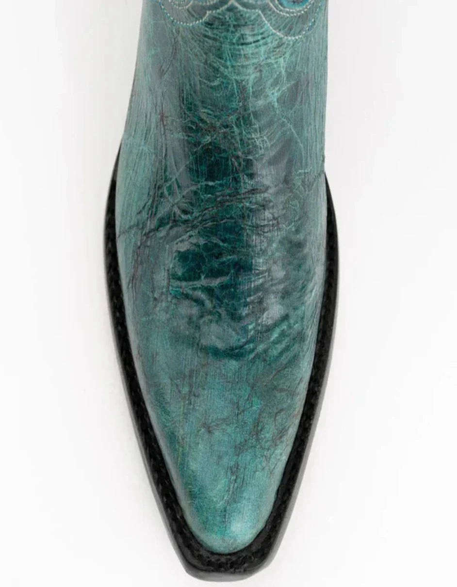 Ferrini Women's Twilight Snip Toe Boots Handcrafted - Teal 8106143 2 81061-43-060-B  - from alligatorwarehouse.com