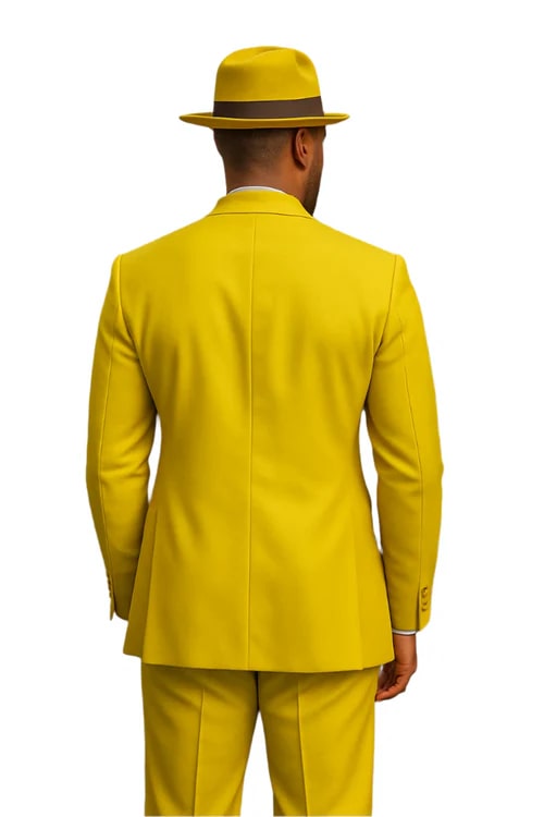 Yellow Zoot Suits - Mens Fashion Golish Yellow 1920s Vintage Look 5   - from alligatorwarehouse.com