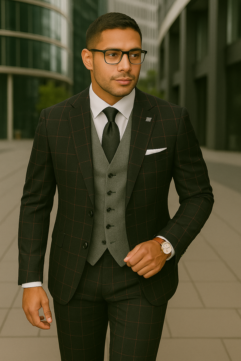 Wool Suit - Italian Made Business Suit by Statement Men's 3 Piece 100% Wool Modern Fit Suit - Bold Accent Color 6 LUCCA_Burgundy_38R  - from alligatorwarehouse.com