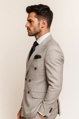 Classic Fit in Grey Color by Rossiman