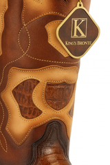 King Exotic Men's Caiman Belly Snip Toe Boots