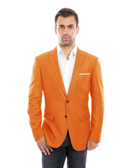 Mens 2 Button Orange Summer Blazer