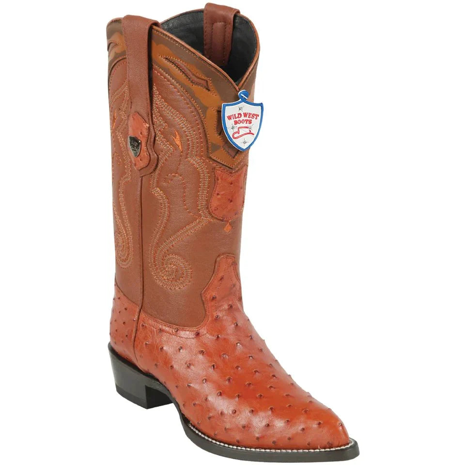 Wild West Botas de Avestruz Horma Puntal