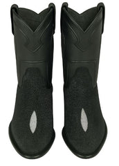 los-altos-men’s-genuine-single-stone-sting-ray-black-roper-toe-boots