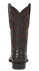 Black Cherry Caiman Cowboy Boots Snip Toe