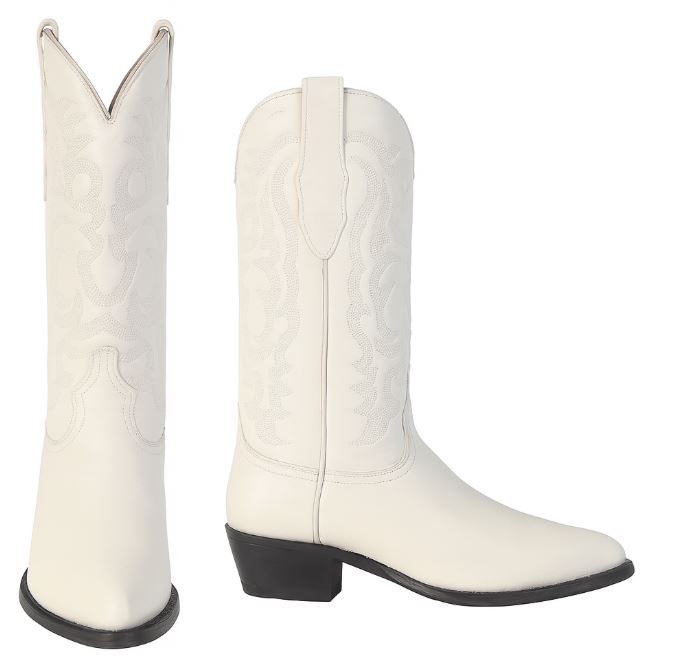 Los Altos Men's Winter white Genuine Elk Leather J Toe Boots-995104 4   - from alligatorwarehouse.com