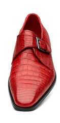 Marco Di Milano Mens Red  Caiman Gator Dress Shoes Rovigo
