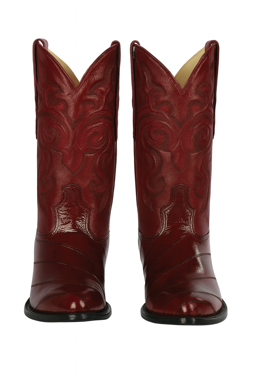 J Toe Cowboy Boots - J Toe Western Boots - Los Altos Boots - Mens Dress Cowboy Boot - Low Priced Burgundy Eel Cowboy Boots J-Toe- in  Burgundy J Toe Cowboy Boots - J Toe Western Boots - Los Altos Boots - Mens Dress Cowboy Boot - Low Priced Burgundy Eel Cowboy Boots J-Toe- in  Burgundy